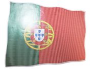PORTUGAL SEE THROUGH CAR FLAG STICKER 13 1/4" X 10" INCHES FIFA SOCCER WORLD CUP .. HIGH QUALITY .. NEW