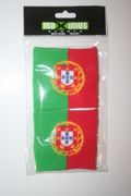 PORTUGAL SET OF 2 COUNTRY FLAG WRISTBANDS SWEATBANDS .. NEW
