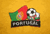 PORTUGAL SOCCER BALL FLAG PATCH CREST ... FIFA WORLD CUP ...NEW