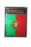 PORTUGAL SQUARE COUNTRY FLAG METALLIC BUMPER STICKER DECAL .. SIZE 3" X 4" INCHES .. NEW