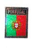 PORTUGAL SQUARE COUNTRY FLAG METALLIC BUMPER STICKER DECAL .. SIZE 3" X 4" INCHES .. NEW