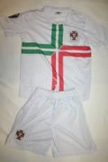 PORTUGAL WHITE KIDS YOUTHS EURO CUP 2012 SOCCER FOOTBALL JERSEY KIT WITH SHORTS .. NEW
