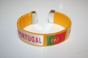 PORTUGAL YELLOW COUNTRY FLAG SUPER THICK BRACELET WRISTBAND .. NEW