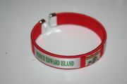 PRINCE EDWARD ISLAND PEI RED PROVINCIAL FLAG FLEXIBLE C BRACELET WRISTBAND .. NEW