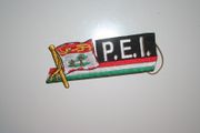PRINCE EDWARD ISLAND PROVINCIAL FLAG WORD IRON-ON PATCH CREST BADGE .. CANADIAN CANADA .. NEW