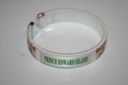 PRINCE EDWARD ISLAND WHITE PROVINCIAL FLAG FLEXIBLE C BRACELET WRISTBAND .. NEW