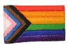  PROGRESS PRIDE FLAG IRON-ON EMBROIDERED PATCH CREST BADGE .. SIZE : 1.5" x 2.5" INCH