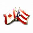 PUERTO RICO / CANADA COUNTRY FLAG SMALL METAL FRIENDSHIP LAPEL PIN BADGE .. NEW