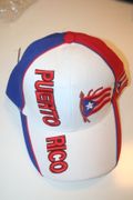 PUERTO RICO COUNTRY FLAG COLORS EMBOSSED  HAT CAP .. NEW