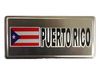 PUERTO RICO COUNTRY FLAG SILVER METAL LICENSE PLATE DECAL STICKER .. NEW