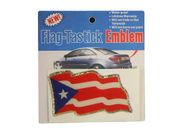 PUERTO RICO COUNTRY FLAG WAVY BUMPER DECAL STICKER EMBLEM ...