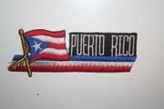 PUERTO RICO COUNTRY FLAG WORD IRON ON PATCH CREST BADGE .. NEW