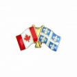 QUEBEC / CANADA PROVINCIAL FLAG SMALL METAL FRIENDSHIP  LAPEL PIN BADGE .. CANADIAN PROVINCE .. NEW