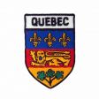 QUEBEC CANADIAN PROVINCE SMALL OVAL SHIELD IRON ON  PATCH CREST BADGE .. NEW