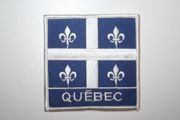 QUEBEC PROVINCIAL FLAG LARGE IRON ON EMBROIDERED PATCH CREST BADGE .. CANADIAN PROVINCE .. NEW