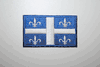 QUEBEC PROVINCIAL FLAG SMALL IRON ON  PATCH CREST BADGE .. CANADIAN PROVINCE ... NEW