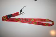 RACING TEAM FORMULA 1 RED RACE CAR LANYARD KEYCHAIN ... F1 ...NEW