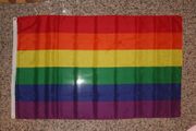 RAINBOW GAY LESBIAN PRIDE 3' X 5' FEET LARGE FLAG .. NEW IN PACKAGE