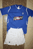 RANGERS FOOTBALL CLUB BLUE SOCCER JERSEY WITH WHITE SHORTS .. NEW 