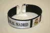 REAL MADRID BLACK SUPER THICK FLEXIBLE BRACELET WRISTBAND .. FOOTBALL SOCCER CLUB .. NEW