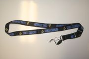 REAL MADRID FOOTBALL CLUB BLACK  LANYARD KEYCHAIN PASSHOLDER ... SOCCER  ... NEW