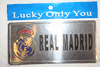 REAL MADRID FOOTBALL CLUB SOCCER LICENSE PLATE STICKER .... NEW