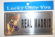 REAL MADRID FOOTBALL CLUB SOCCER LICENSE PLATE STICKER .... NEW