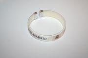 REAL MADRID FOOTBALL CLUB SOCCER WHITE C BRACELET WRISTBAND .. NEW