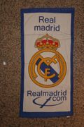REAL MADRID LOGO FOOTBALL SOCCER BEACH TOWEL .. RONALDO NEW