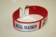REAL MADRID RED SUPER THICK FLEXIBLE BRACELET WRISTBAND .. FOOTBALL SOCCER CLUB .. NEW