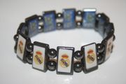 REAL MADRID SOCCER FOOTBALL CLUB FLEXIBLE METAL SPORTS BRACELET WRISTBAND ... NEW