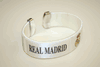 REAL MADRID WHITE SUPER THICK FLEXIBLE BRACELET WRISTBAND .. FOOTBALL SOCCER CLUB .. NEW