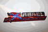 REBEL CONFEDERATE FLAG LONG METALIC CAR AUTOMOBILE BUMPER STICKER DECAL EMBLEM .. NEW REBEL CONFEDERATE FLAG LONG METALIC CAR AUTOMOBILE BUMPER STICKER DECAL EMBLEM .. NEW