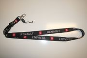 RENAULT BLACK  CAR LANYARD KEYCHAIN PASSHOLDER NECKSTRAP ... NEW
