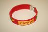 REPUBLIC OF CONGO COUNTRY FLAG RED FLEXIBLE BRACELET WRISTBAND .. NEW