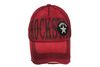 ROCKSTAR BURGUNDY Stone - Washed WORN Look Original Vintage HAT CAP ..Size : ONE SIZE