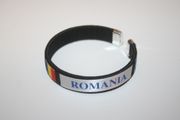 ROMANIA BLACK COUNTRY FLAG FLEXIBLE C BRACELET WRISTBAND .. NEW