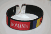 ROMANIA BLACK SUPER THICK COUNTRY FLAG FLEXIBLE BRACELET WRISTBAND .. NEW