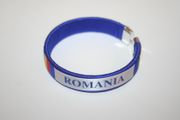 ROMANIA BLUE COUNTRY FLAG FLEXIBLE C BRACELET WRISTBAND.. NEW