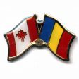 ROMANIA / CANADA COUNTRY FLAG SMALL METAL FRIENDSHIP LAPEL PIN BADGE .. NEW