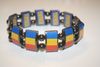 ROMANIA COUNTRY FLAG METAL FLEXIBLE REVERSIBLE BRACELET ...EURO CUP ... NEW