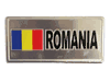 ROMANIA COUNTRY FLAG SILVER LICENSE PLATE STICKER ... NEW