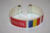 ROMANIA WHITE SUPER THICK COUNTRY FLAG FLEXIBLE BRACELET WRISTBAND .. NEW