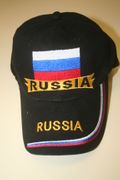 RUSSIA BLACK COUNTRY FLAG HAT CAP .. SOCCER HOCKEY .. NEW