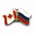 RUSSIA / CANADA COUNTRY FLAG SMALL METAL FRIENDSHIP LAPEL PIN BADGE .. NEW