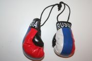 RUSSIA COUNTRY FLAG PAIR OF MINIATURE BOXING GLOVES .. NEW