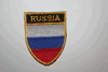RUSSIA OVAL COUNTRY FLAG IRON ON SHIELD PATCH CREST BADGE . NEW
