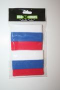 RUSSIA SET OF 2 COUNTRY FLAG WRISTBANDS SWEATBANDS .. NEW
