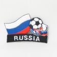 RUSSIA SOCCER BALL FOOTBALL IRON ON EMBROIDERED PATCH CREST BADGE .. NEW