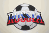 RUSSIA SOCCER BALL FOOTBALL IRON ON PATCH CREST BADGE .. NEW